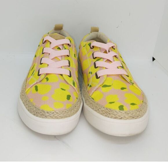 Spenco Orthotic Womens Pre-owned Pink/Yellow Design Casual Sneakers - sz. 8B - Picture 2 of 6